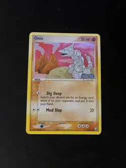 Onix 65/115 Reverse Holofoil Stamped EX Unseen Forces Pokemon Card 2005 NM - Image 1