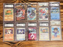 Pokemon TCG 10 SLAB LOT CGC, AGS, TAG! 10 SLABS TOTAL ! Eeveelutions, Art Rares - Image 1