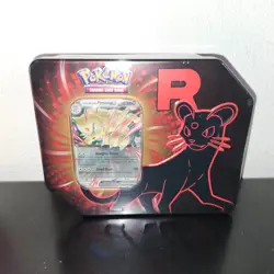Pokemon TCG Factory Sealed Destined Rivals Team Rocket Tin - Persian - Image 2