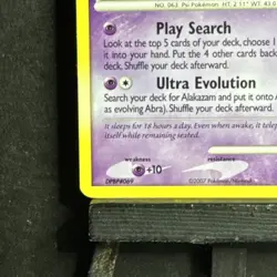 Abra Mysterious Treasures Pokemon TCG 69/123 Diamond & Pearl Common MP - Image 5