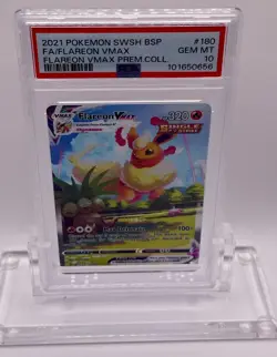 Pokemon Flareon VMAX SWSH180 Black Star Promo PSA 10 Gem Mint - Image 1