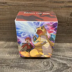 Japanese Pokemon center Lance Dragonite Deck Box w/dividers and sleeves - Image 1