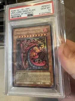 PSA 10 Gem Mt 2006 Yu-Gi-Oh Uria-Lord Of Searing Flames Shadow Of Infinity - Image 1