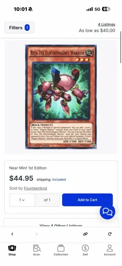 2x Beta the Electromagnet Warrior SDMY-EN002 Structure Deck: Yugi Muto 1st Ed LP - Image 4