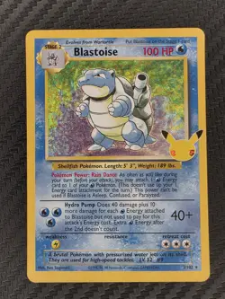 Blastoise #2/102 Holo Celebrations Classic Collection Pokemon TCG NM+ - Image 1