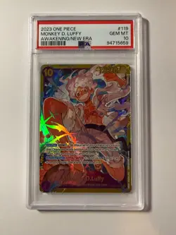 Monkey D Luffy OP05-119 SEC PSA 10 One Piece Card Game Awakening Of The New Era - Image 1