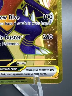 Cynthia's Garchomp ex English Pokemon Card 241/182 Hyper Rare Gold 2025 Mint+ - Image 5