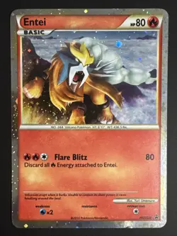 Entei HGSS20 Promo HeartGold SoulSilver Pokemon Card Holo Foil Rare LP/NM - Image 1
