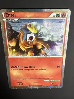 Entei HGSS20 Promo HeartGold SoulSilver Pokemon Card Holo Foil Rare LP/NM - Image 4