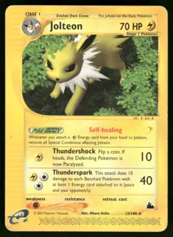 Pokemon Cards Jolteon 13/144 Skyridge Rare NM - Image 1