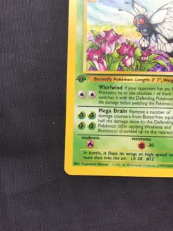 Pokemon Cards: Jungle 1st Edition Uncommon: Butterfree 33/64 - Image 5