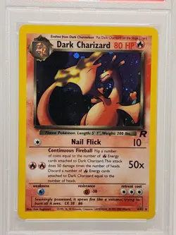 Pokemon Dark Charizard Team Rocket Set Holo Rare Card 4/82 PSA Grade 7 Near Mint - Image 3