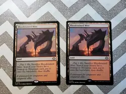 1x MTG Magic the Gathering Bloodstained Mire Near Mint MH3 #216 - Image 1