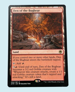 Den of the Bugbear, Forgotten Realms, NM Near Mint, Magic the Gathering MTG - Image 1