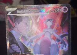 Pokemon TCG Destined Rivals Team Rocket's Mewtwo EX SIR 231/182 - Image 3
