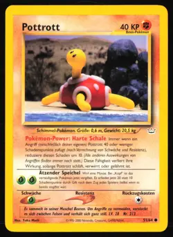 Shuckle Pottrott #51/64 Neo Revelation - GERMAN Pokemon TCG - LP - Image 1
