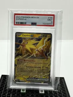 2023 Pokemon Mew en Zapdos EX Ultra Rare PSA 9 - Image 1