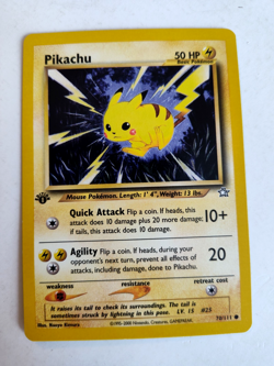 2000 Pokemon TCG Neo Genesis 1st Edition Pikachu #70/111 - NM - Image 1