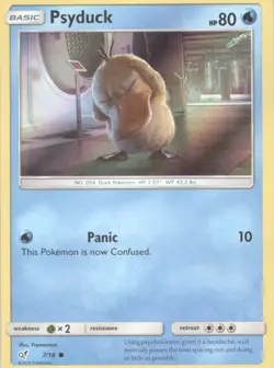 Psyduck (Holo Common) Reverse Holo Pokemon tcg Detective Pikachu #7/18 - Image 1