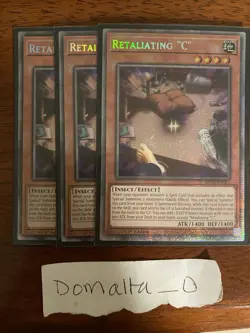 3x Yugioh Retaliating "C" MP25-EN027 1st Edition Starlight Rare NM Playset - Image 1