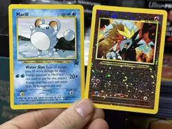 Marill 29 Entei 34 SWIRL Black Star Promo 2001 Movie Vintage Pokemon Card WOTC - Image 3