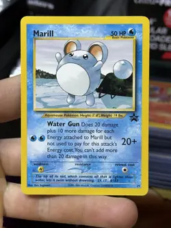 Marill 29 Entei 34 SWIRL Black Star Promo 2001 Movie Vintage Pokemon Card WOTC - Image 4