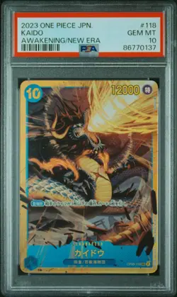 PSA 10 One Piece TCG 2023 OP05-118 Kaido SEC Awakening of the New Era Japanisch - Image 1