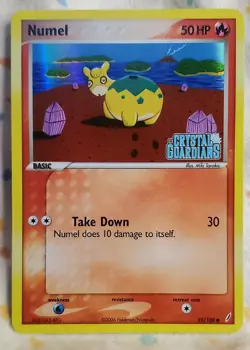 Pokemon EX Crystal Guardians NUMEL 59/100 Stamped Reverse Holo 2006 LP/EX - Image 1