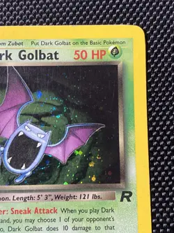 Dark Golbat - 7/82 - SWIRL Pokemon Team Rocket Unlimited Holo Rare Card LP Card - Image 3