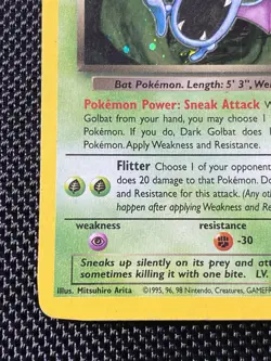 Dark Golbat - 7/82 - SWIRL Pokemon Team Rocket Unlimited Holo Rare Card LP Card - Image 5
