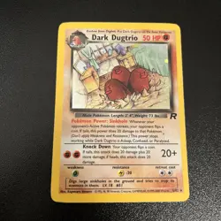 Team Rocket Pokemon Card Dark Dugtrio Holo 6/82 - Image 1