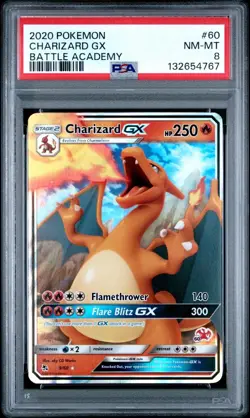 2020 Pokemon Battle Academy #60 Charizard GX PSA 8 Card NM-M Free Ship NEW CERT! - Image 1