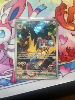 Iono's Kilowattrel 163/159 Sv09: Journey Together IR Pokemon TCG Card NM/M - Image 3