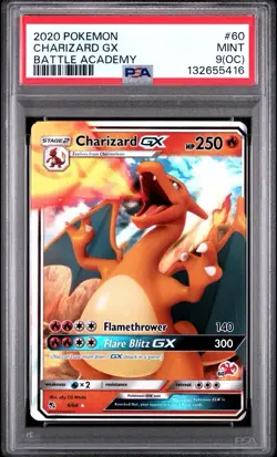 2020 Pokemon Battle Academy #60 Charizard GX PSA 9 (OC) MINT Free Ship NEW CERT! - Image 1