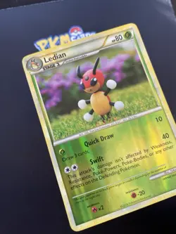 Pokemon TCG Ledian Heartgold & Soulsilver 25/123 Reverse Holo Rare LP. - Image 4