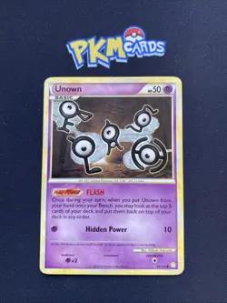 Pokemon TCG Unown Heartgold & Soulsilver 55/123 Regular MP. - Image 1