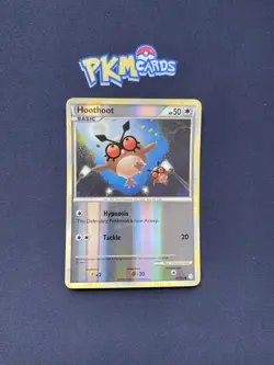 Pokemon TCG Hoothoot Heartgold & Soulsilver 66/123 Reverse Holo LP. - Image 1