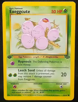 Pokemon TCG Exeggcute #52 1st Edition Pokemon Jungle - Lightly Played - Image 1