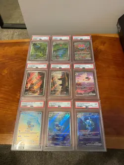 Pokemon 151 Special Illustration Rare Lot PSA 9 ALL 3 EVOLUTIONS OF STARTERS - Image 1