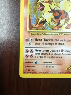 Pokemon Blaine's Arcanine 1/132 Gym Challenge Holofoil - MP - Image 5