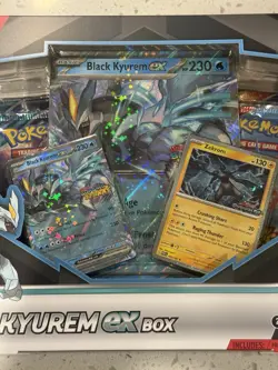 POKEMON TCG BLACK KYUREM EX BOX INCLUDES 4 TCG BOOSTER PACKS FACTORY SEALED NEW - Image 3