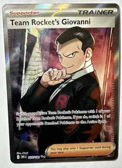 Pokemon Card Team Rocket's Giovanni 225/182 Destined Rivals Ultra Rare NM A7 - Image 2