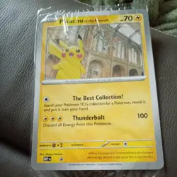 Pikachu At The Museum, Pokemon X Natural History Museum Jumbo Promo Pokemon Card - Image 1