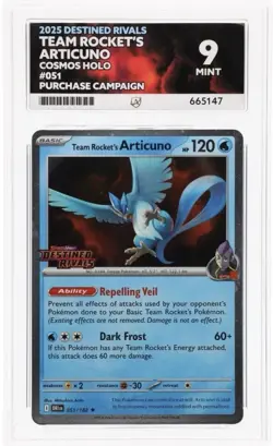 ACE 9 Team Rocket’s Articuno 051/182 Best Buy Promo Pokemon Destined Rivals - Image 1
