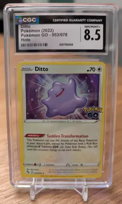 Ditto 053/078 - CGC 8.5 NM/Mint+ - Pokemon GO Holo - Image 1