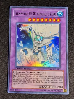 Yugioh - Elemental HERO Absolute Zero GENF-ENSE1 Limited Edition Super Rare NM - Image 1