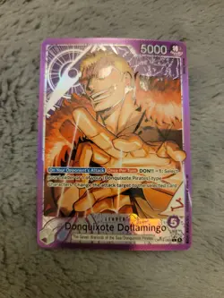 One Piece TCG OP14-060 Donquixote Doflamingo Leader Alt Art - English NM - Image 1