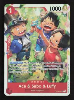 One Piece Choose Your Card OP13 Carrying on His Will Rare & SR English Near Mint - Image 2