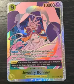 One Piece CCG Jewelry Bonney Carrying On His Will SR Holo Card OP13-108 NM - Image 1