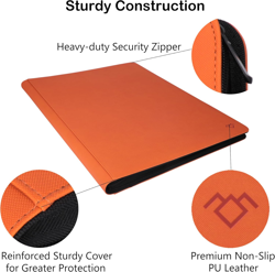 36‑Pocket Ringless Trading Card Binder - Holds 2304 Cards, Side‑Loading Black Pa - Image 5